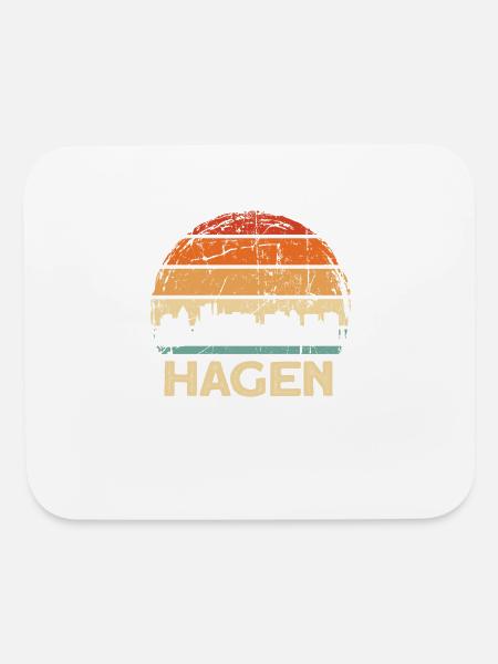 hagen Germany - Mouse pad Horizontal - white - Front