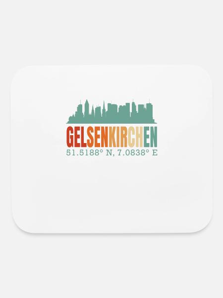Gelsenkirchen Germany - Mouse pad Horizontal - white - Front