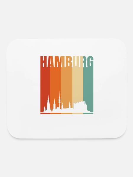 hamburg germany - Mouse pad Horizontal - white - Front