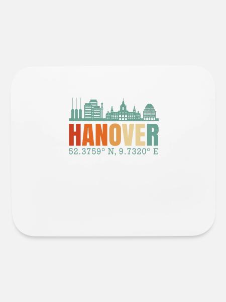 Hanover Germany - Mouse pad Horizontal - white - Front