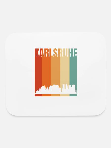 Karlsruhe Germany - Mouse pad Horizontal - white - Front