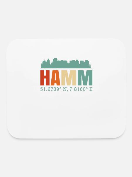 hamm Germany - Mouse pad Horizontal - white - Front