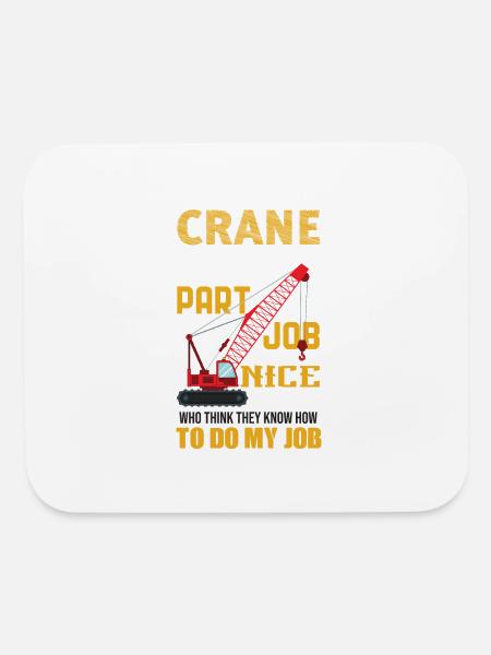 Crane Operator Gift - Mouse pad Horizontal - white - Front
