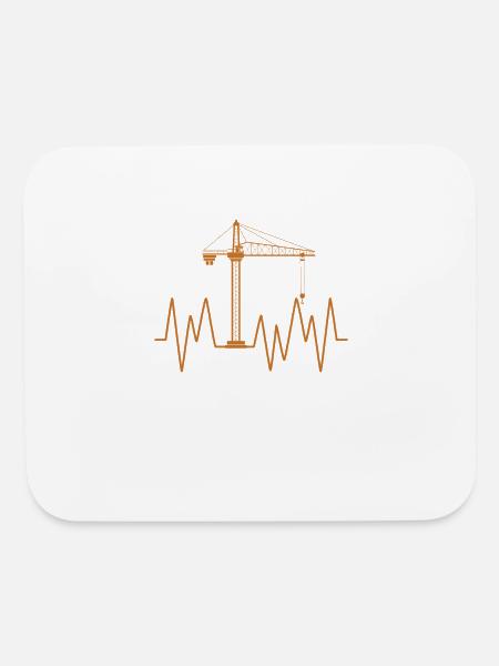 Crane Operator Gift - Mouse pad Horizontal - white - Front