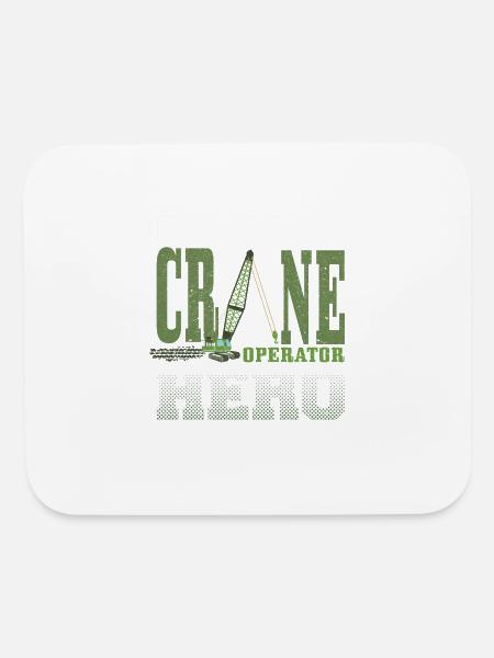 Crane Operator Gift - Mouse pad Horizontal - white - Front