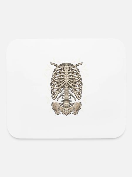 skeleton Bone Skull - Mouse pad Horizontal - white - Front