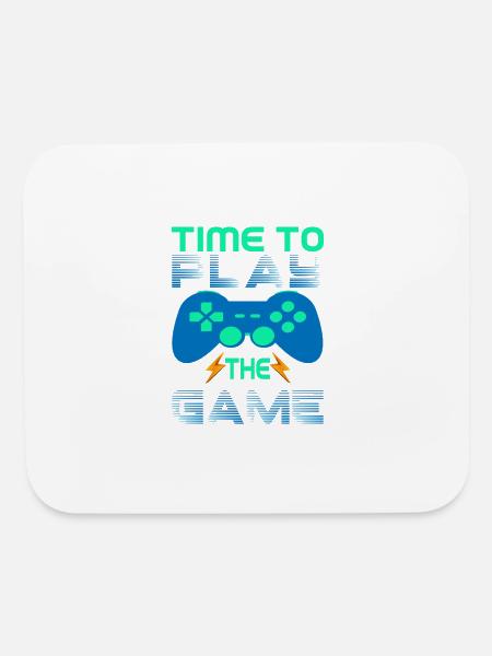 TIME TO PLAY THE GAME - Mouse pad Horizontal - white - Front