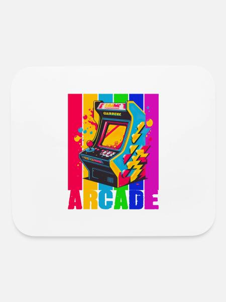 Retro Arcade Game Video Game for Gamers - Mouse pad Horizontal - white - Front