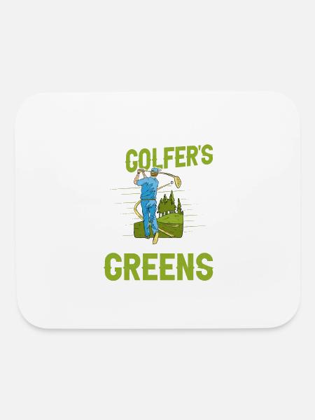 A Golfer's Diet Consists Of Lots Of Greens Golf Go - Mouse pad Horizontal - white - Front