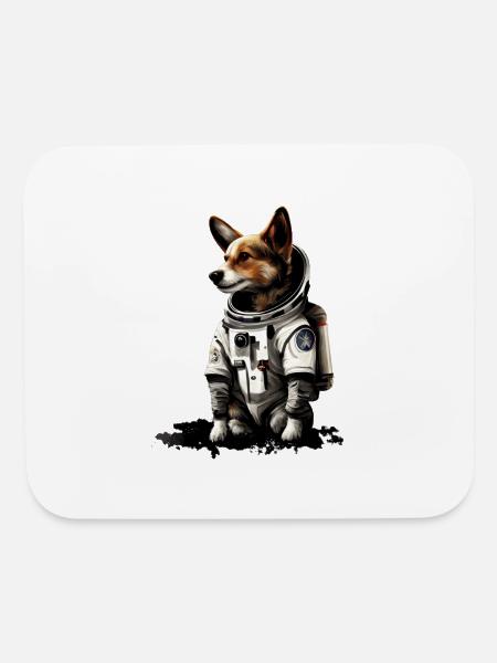 Dog Astronauts Suit - Mouse pad Horizontal - white - Front