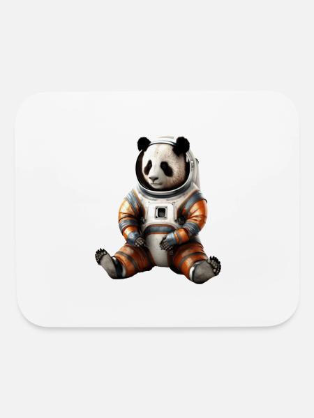 Panda Astronauts Suit - Mouse pad Horizontal - white - Front