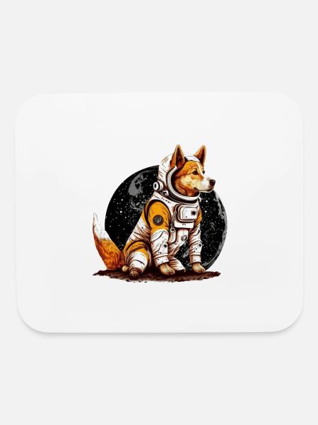 Dog Astronauts Suit - Mouse pad Horizontal - white - Front