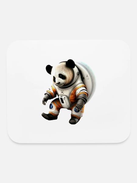Panda Astronauts Suit - Mouse pad Horizontal - white - Front