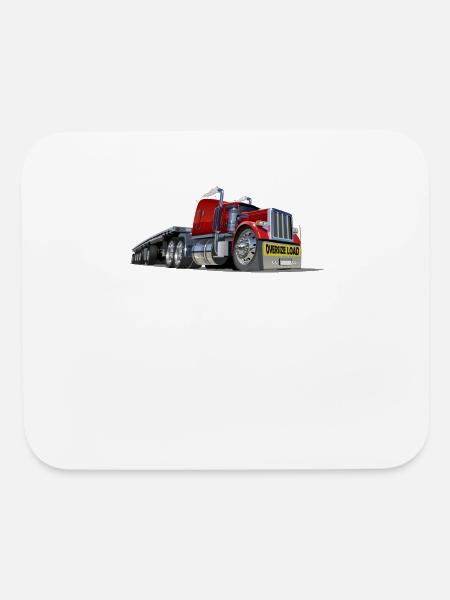 Cartoon oversize load transporter hippie - Mouse pad Horizontal - white - Front