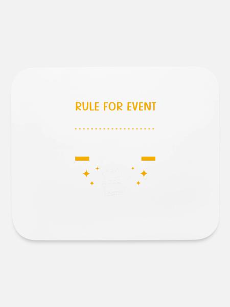 Rule For Event Planning Funny Event Planner - Mouse pad Horizontal - white - Front