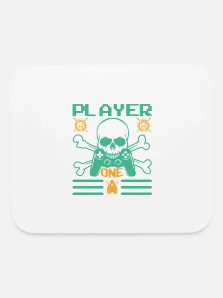 Player One - Mouse pad Horizontal - white - Front