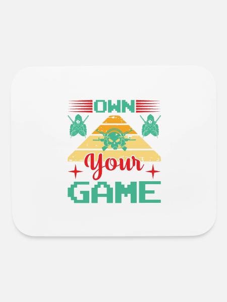 Own your game - Mouse pad Horizontal - white - Front