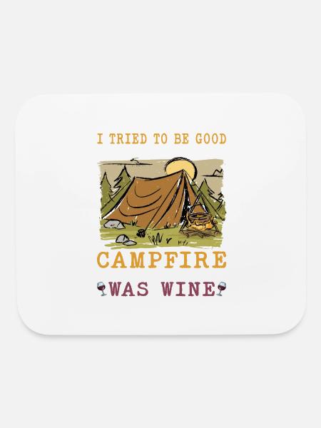 But Then The Campfire Was Lit - Mouse pad Horizontal - white - Front