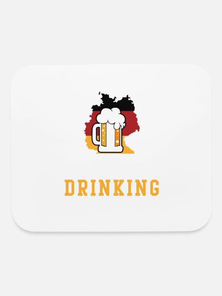 Germany Drinking - Mouse pad Horizontal - white - Front