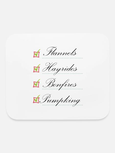 Flannels Hayride Bonfires Pumpking - Mouse pad Horizontal - white - Front