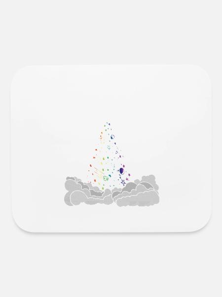 Fusée spatiale Rakete - Tapis de souris - blanc - Devant