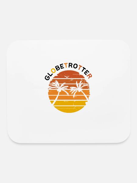 Digital nomad = Globetrotter - Mouse pad Horizontal - white - Front
