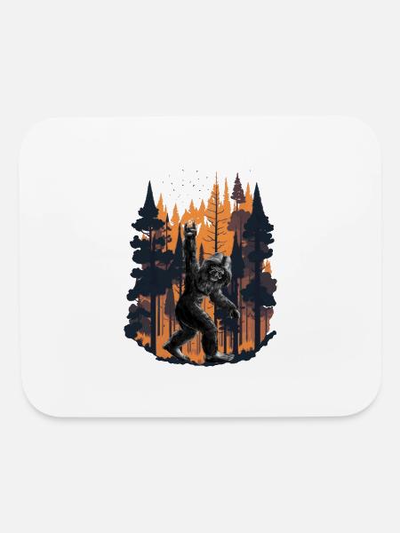 Forest Swagger: Bigfoot's Cool Camouflage - Mouse pad Horizontal - white - Front