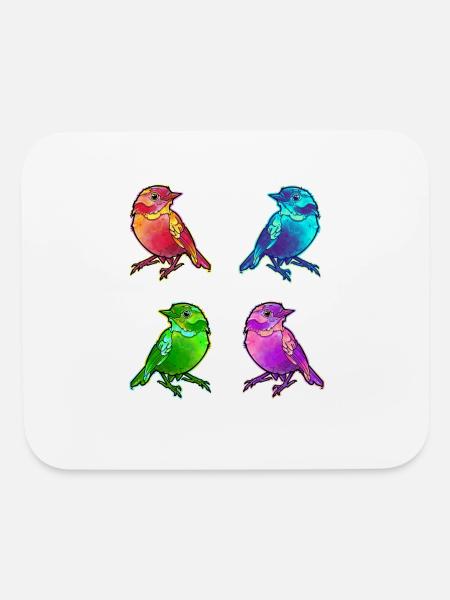 Cute Birds Pack Collection - Mouse pad Horizontal - white - Front