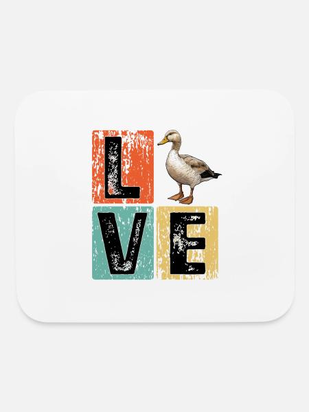 Retro Duck Hunting Duck Birds Lover Duck Hunter - Mouse pad Horizontal - white - Front