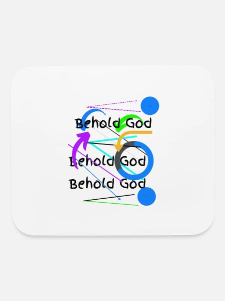 Behold God - Mouse pad Horizontal - white - Front