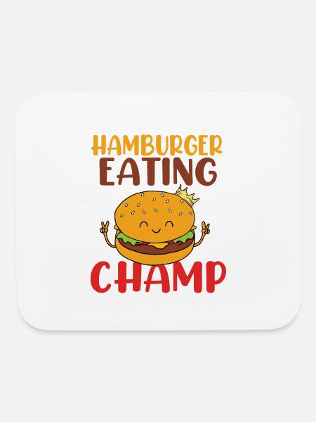 Hamburger Eating Champ - Mouse pad Horizontal - white - Front