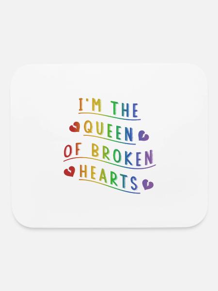 Broken hearts - Mouse pad Horizontal - white - Front