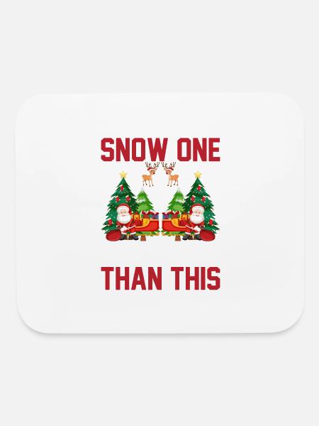 Snow one cuter than this, christmas sweater - Mouse pad Horizontal - white - Front