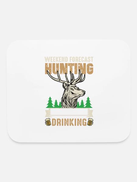weekend Forecast Hunting Deinking - Mouse pad Horizontal - white - Front