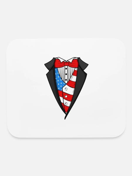 American Suit - Mouse pad Horizontal - white - Front