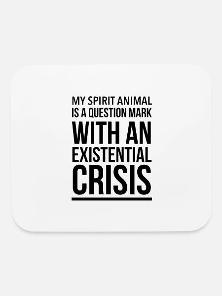 My spirit animal is a question mark - Mouse pad Horizontal - white - Front