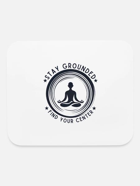 Meditative Silhouette - Mouse pad Horizontal - white - Front