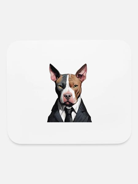 Suited dog - Mouse pad Horizontal - white - Front