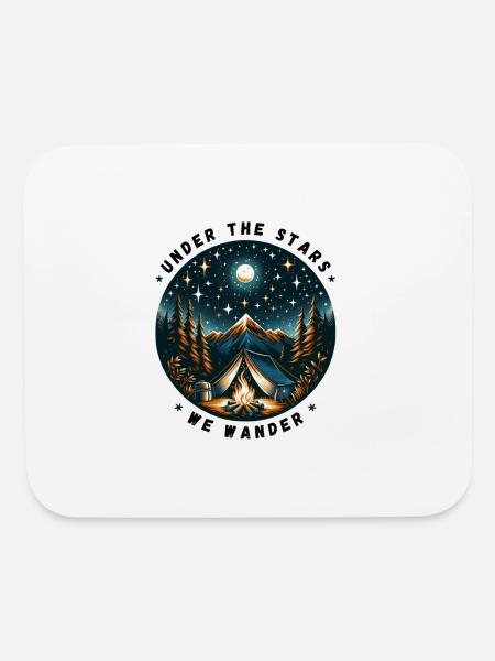 Starry Night Camping Adventure - Mouse pad Horizontal - white - Front