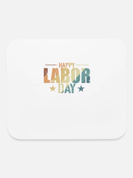 Happy Labor Day USA - Mouse pad Horizontal - white - Front
