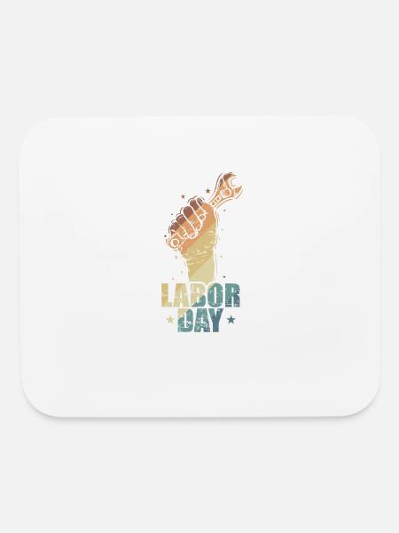 Labor Day Heroes in America - Mouse pad Horizontal - white - Front