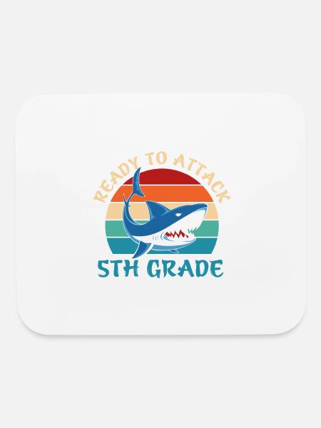 Ready To Attack 5th Grade - Mouse pad Horizontal - white - Front
