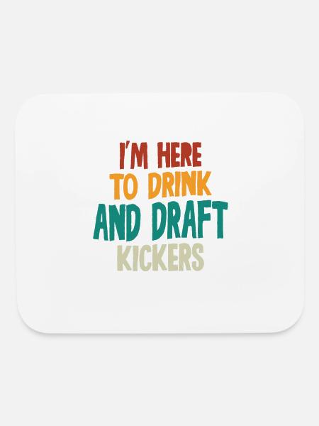 Fantasy Football Party Drink Draft Kickers Funny - Mouse pad Horizontal - white - Front