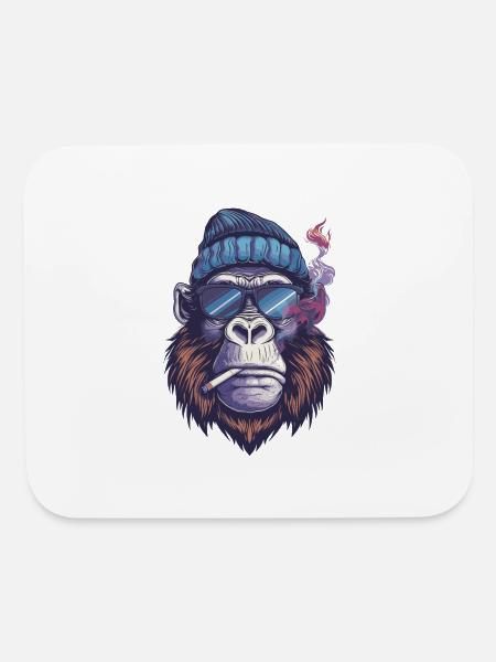 Gorilla - Mouse pad Horizontal - white - Front
