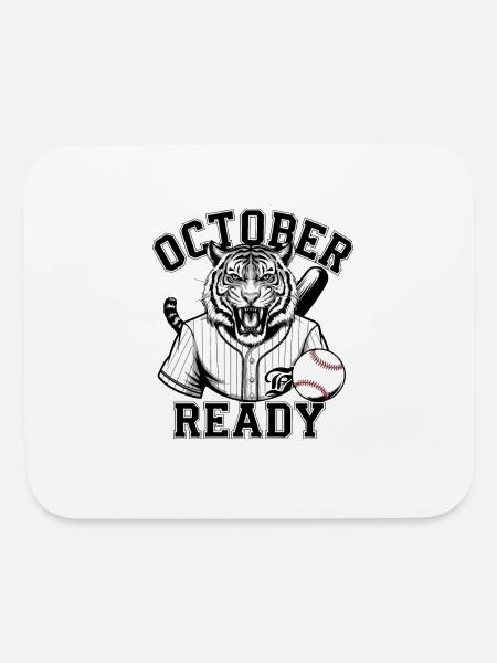 October Ready Tigers - Mouse pad Horizontal - white - Front