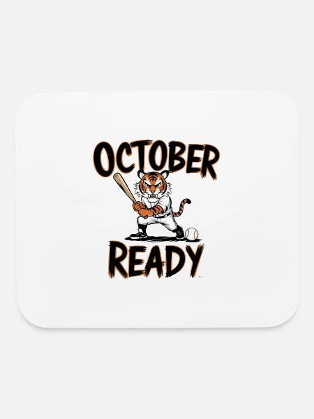 October Ready Tigers - Mouse pad Horizontal - white - Front