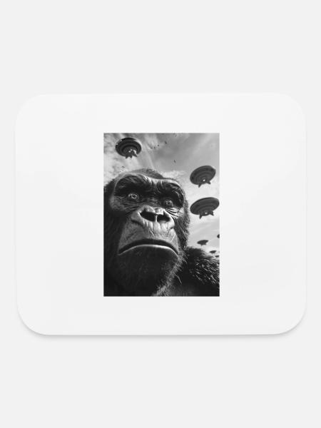 Gorilla - Mouse pad Horizontal - white - Front