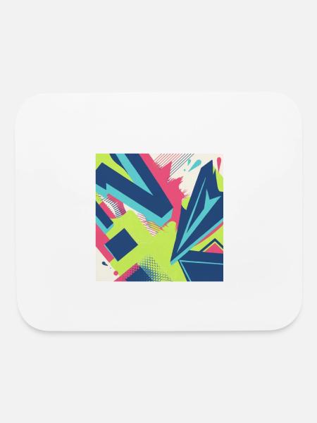 Layered Abstract Art Tee - Mouse pad Horizontal - white - Front