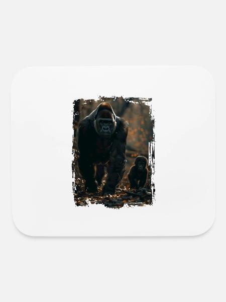 Gorilla - Mouse pad Horizontal - white - Front