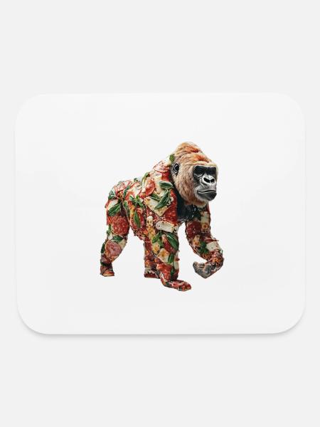 Gorilla - Mouse pad Horizontal - white - Front